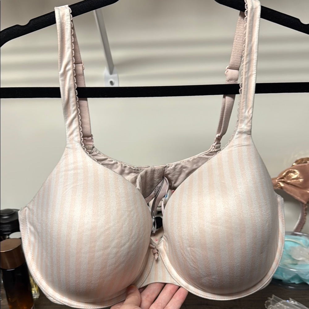 Victorias Secret Striped Beige Bra